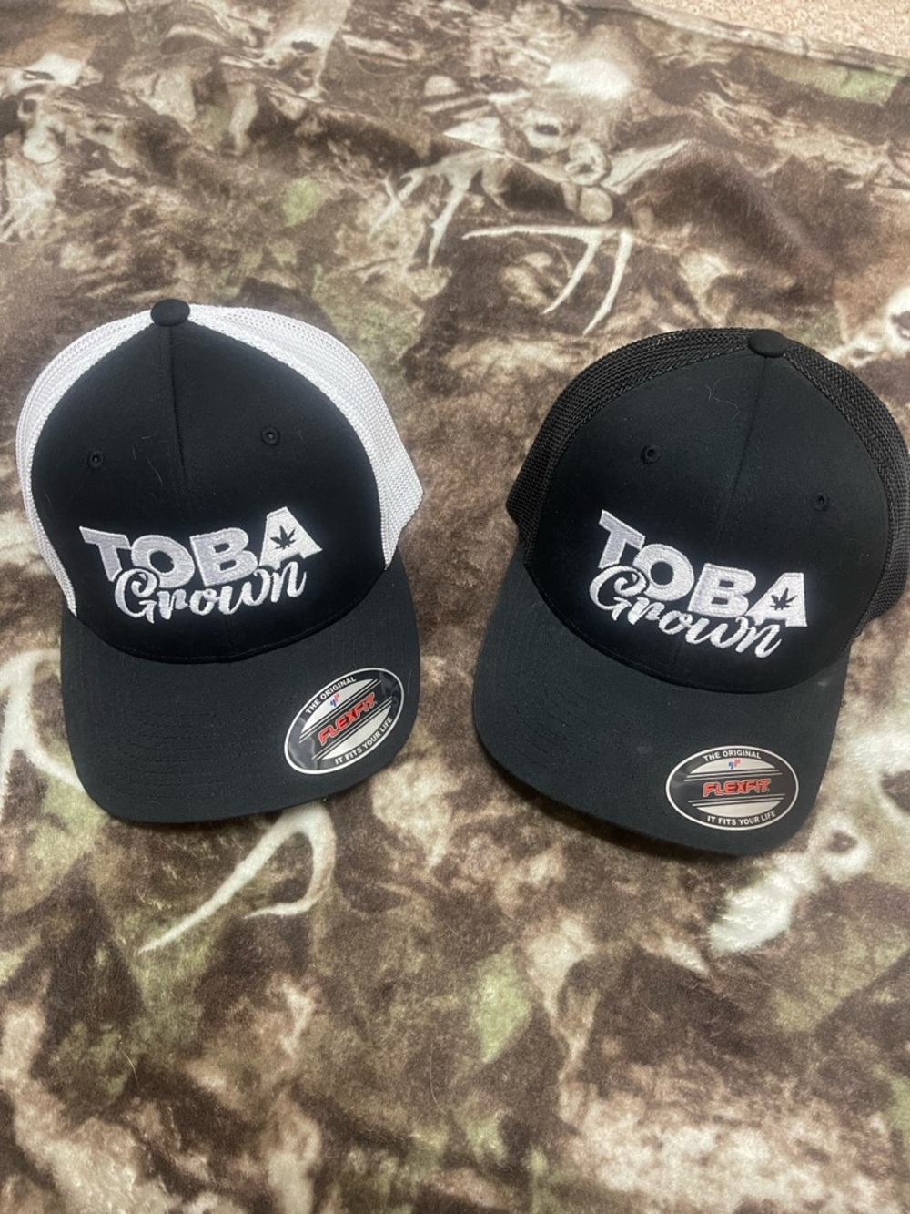 TOBA Grown Black Trucker Hats You get BOTH!!